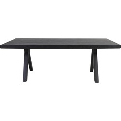 Light & Living - Eettafel MUDEN - 220x100x78cm - Zwart