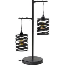 Tafellamp 2-Lichts - Ø14cm - Metaal - Lamp Spindle