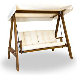 Westmann Pera 2000 Houten Hollywood Schommelbank - 116x203x180 cm - Beige