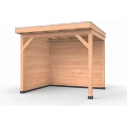 Douglas overkapping 300 x 250, met achterwand en zijwand, Westwood Comfort