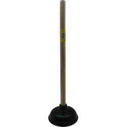 Toilet/gootsteen ontstopper - plopper - zwart - 40 cm - Ontstoppers / ploppers