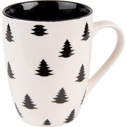 Clayre & Eef Mok Beige Zwart Porselein Kerstboom