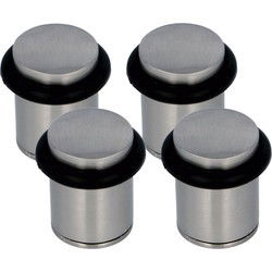 AMIG Deurstopper/deurbuffer - 4x - D28mm - inclusief schroeven - antiek messingA  - Deurstoppers