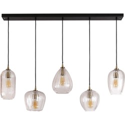 Hanglamp Mix Transparant - 5-Lichts - 150x120x20cm
