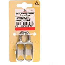 Hijskatrol dubbel 6mm