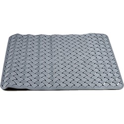 Arte r Badmat - anti-slip - steengrijs - gevlochten - 50 cm - Badmatjes