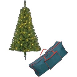 Kunst kerstboom Black Box Charlton 340 tips met licht 155 cm inclusief opbergzak - Kunstkerstboom