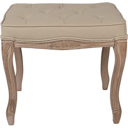 Clayre & Eef Krukje 50x36x47 cm Bruin Beige Hout Textiel