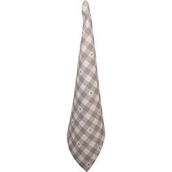 Clayre & Eef Theedoek 50x70 cm Beige Grijs Katoen Hartjes