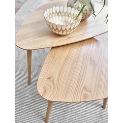 Salontafel Naturel Eiken - Driehoekig - Set van 2 - Adda