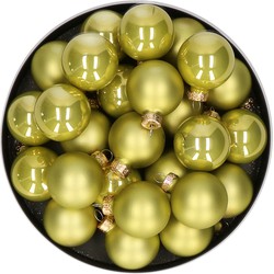 Kerstballen set van glas 36x stuks oasis groen 4 cm - Kerstbal