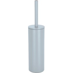 Spirella Luxe Toiletborstel in houder Cannes - ijsblauw - metaal - 40 x 9 cm - met binnenbak - Toiletborstels