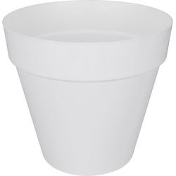 Bloempot Loft urban rond 30 wit