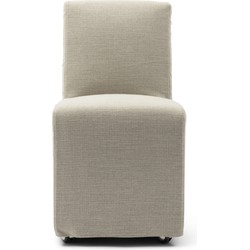 Riviera Maison Firenze Dining Chair Loose Cover with Wheels, mouliné linen, fabulous flax