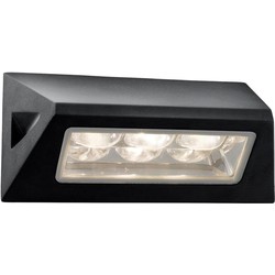 Landelijke Wandlamp - Bussandri Exclusive - Metaal - Landelijk - LED - L: 21cm - Voor Buiten - Woonkamer - Eetkamer - Zwart