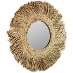 Kave Home - Rumer natuurvezel spiegel, Ø 72 cm