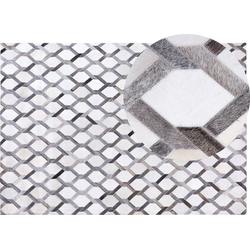 AYDIN - Laagpolig vloerkleed - Lichtbeige - 160 x 230 cm - Koeienhuid