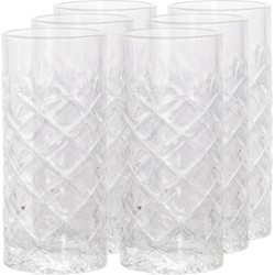 Luxe longdrinkglazen - 6x stuks - transparant - 250 ml - Longdrinkglazen