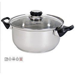 Braadpan stoofpan met deksel Ø 24cm RVS geschikt voor alle warmtebronnen 4 L