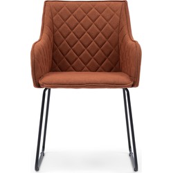 Riviera Maison Frisco Dining Arm Chair, belgium weave, autumn brown