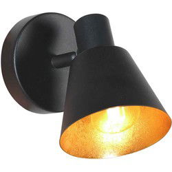 Mexlite - spot - Oeroe - zwart - metaal - bedlampje - E14 - 4113ZW