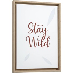 Kave Home - Uriana houten schilderij Stay Wild 30 x 42 cm