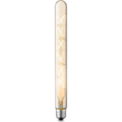 Edison Vintage LED filament lichtbron Tube - Amber - Spiraal - Retro LED lamp - 3/3/30cm - geschikt voor E27 fitting - Dimbaar - 5W 500lm 2700K - warm wit licht