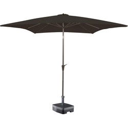 Kopu® Altea Parasol Vierkant 230x230 cm met Windvanger - Charcoal