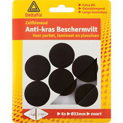 Anti-krasvilt rond 33mm zwart