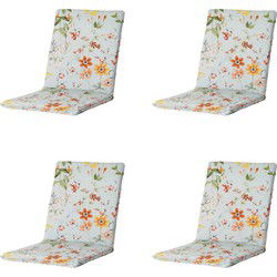 Madison -  Stapelstoelkussen Milly azure - Ca. 97x49 cm - Set van 4