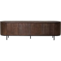 Tv Meubel Donkerbruin Mangohout - 200x45x57cm - Tora