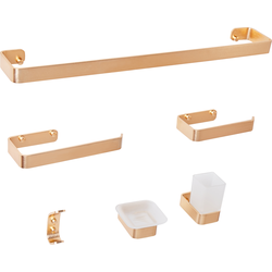 Beliani ZORRITOS - Badkamer hardware set-Goud-Aluminium