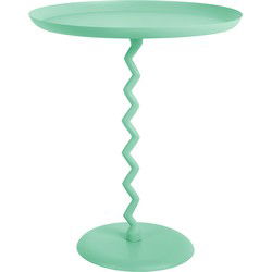 Leitmotiv - Bijzettafel Zig Zag Large - Turquoise blue