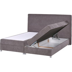 MINISTER - Boxspringbed - Taupe - 180 x 200 cm - Polyester