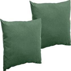Hesperide Sierkussen - 4x - binnen/ buiten bank - groen - 40 x 10 cm - tuinstoelkussens
