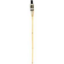 Bamboe tuinfakkel - 90 cm - Tuin deco/verlichting - Oliefakkels - Fakkels