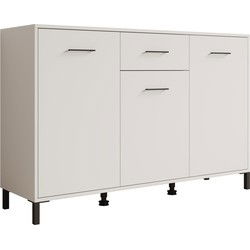 Meubella - Dressoir Vidor - Wit - 138 cm - 1 lade