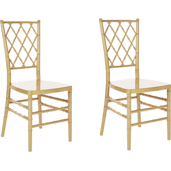 CLARION - Eetkamerstoel - Goud - Polycarbonaat