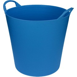 Blauwe flexibele opbergmand/emmer 20 liter - Wasmanden