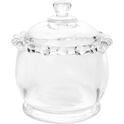 Clayre & Eef Voorraadpot Ø 8x10 cm Transparant Glas