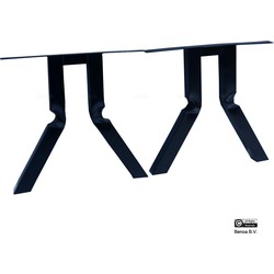 Benoa Drew Iron Dining Table Y Leg Set of 2