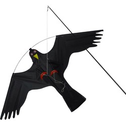 Orange85 Vogelverjager Kite Hawk - Vogelverschrikker voor Duiven - Kraaien Verjager - Reigerverschrikkemet Paal r - tot 7 meter - Zwart - Tegen kraaien - Duivenverjager
