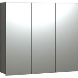 Badkamerkast met spiegel en 3 deuren L90 cm - PUREBLISS