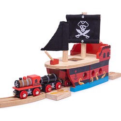 BigJigs Bigjigs Houten Treinbaanonderdeel - Piratenboot