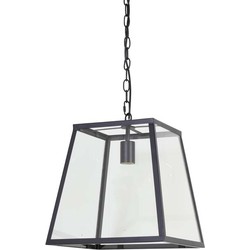 Light&living Hanglamp 34x34x34,5 cm SAUNTE zwart+glas