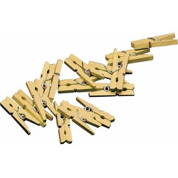 100x Kleine gouden knijpertjes - Kerstknijpers