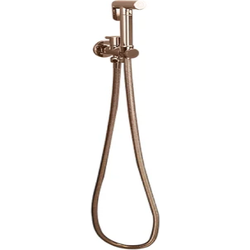 Bidetdouche of toiletdouche Grifo met stopkraan en slang 120 cm mat rosé goud