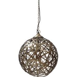 PTMD Edith Brass ijzeren hanglamp zigzag bal