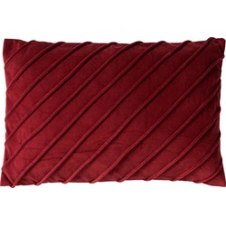 Dutch Decor PACO - Kussenhoes velvet 40x60 cm Merlot - rood - Dutch Decor