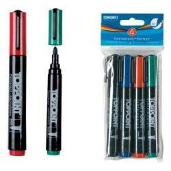 Toppoint Permanent Markers 4 stuks